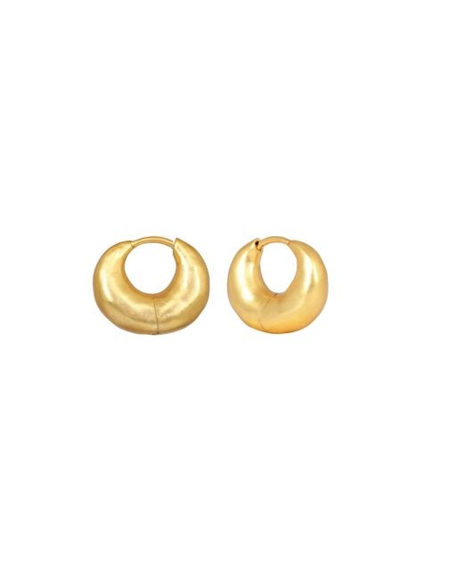 Opium Jewels Metallic Crescent Hoops