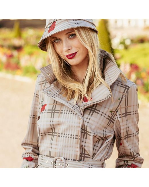 RainSisters Pink Neutrals Coat With Front Pleats: Blush Of The Crown