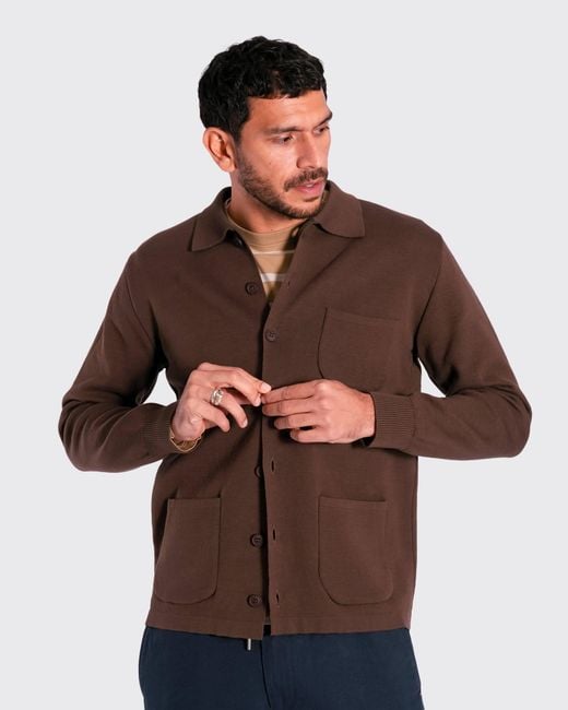 Far Afield Brown Station Cardigan for men