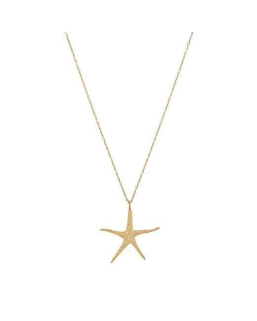 Ebru Jewelry Metallic Sea Whisper Starfish Vermeil Necklace