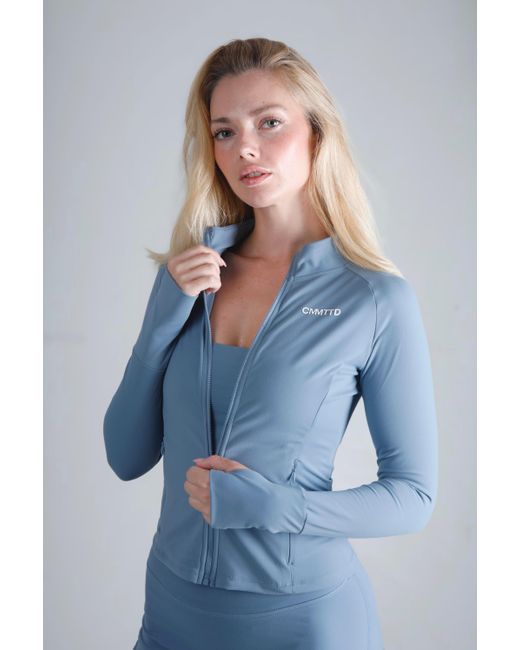 Cmmttd Blue Soft Form Zip-Up Jacket