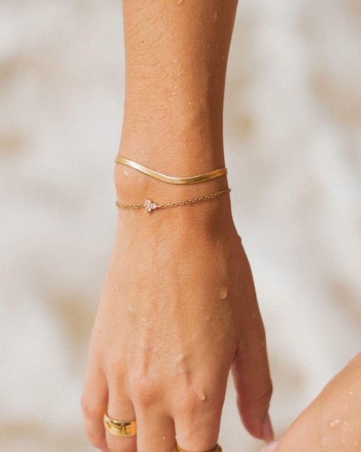 Mickey's Girl Metallic Mini Lotus Charm Bracelet
