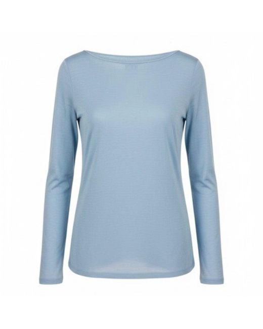 At Last Blue Slash-Neck Base Layer
