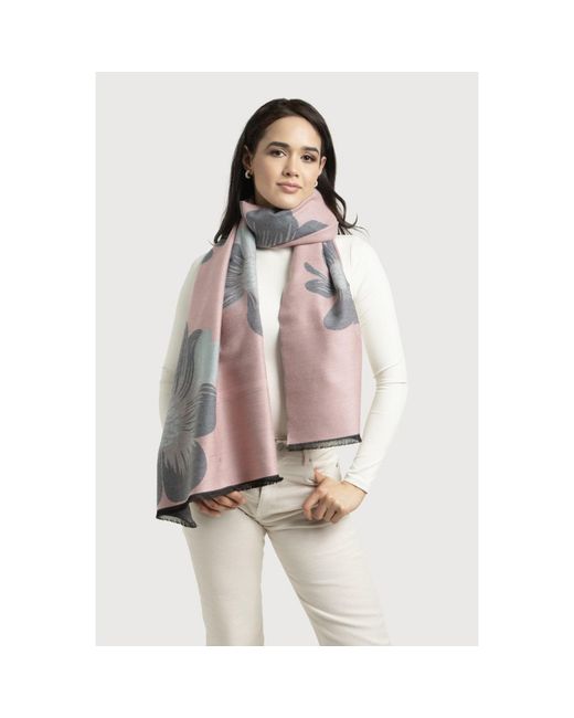 Saachi Gray Reversible Garden Scarf