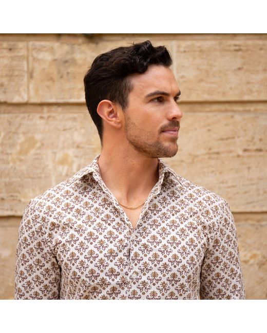Maurice Saxe Pink Crest Shirt for men