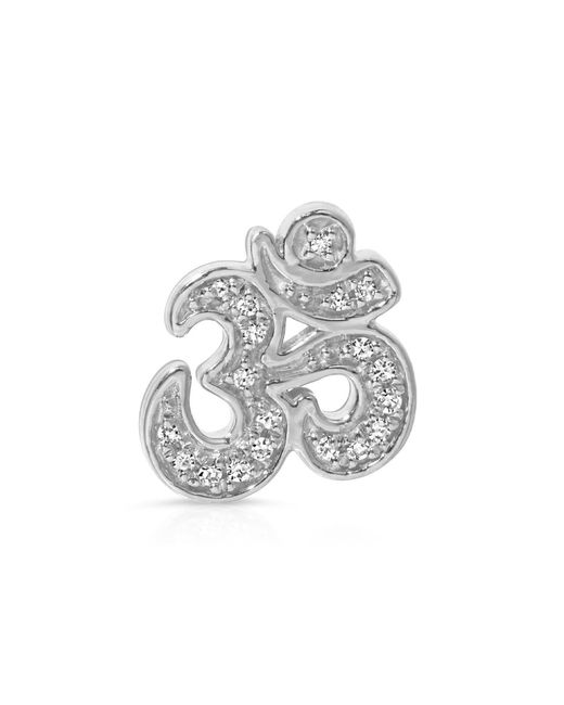 Maya Brenner Metallic Pavé Charm Stud