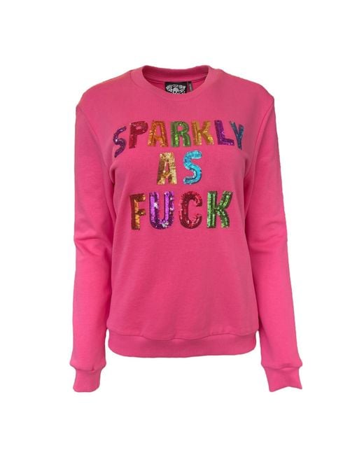 Any Old Iron Pink Sparkly As Fuck Sweatshirt