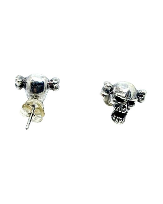 Tg-Jewellery by Tamara Gervasio Metallic Skull Bone Stud Earrings