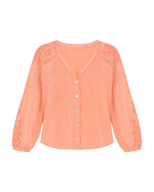 Muche Et Muchette Orange Coquette Shirt