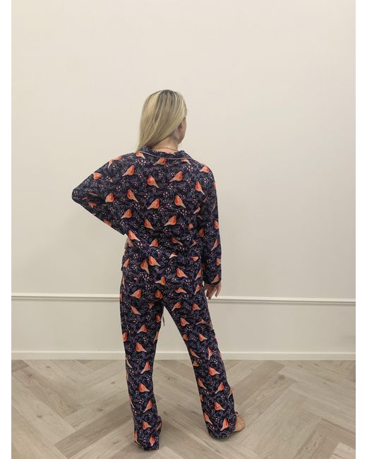 Lula-Ru Blue Ceri's Robins Pyjama Set