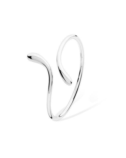 Lucy Quartermaine Metallic Snake Drop Bangle