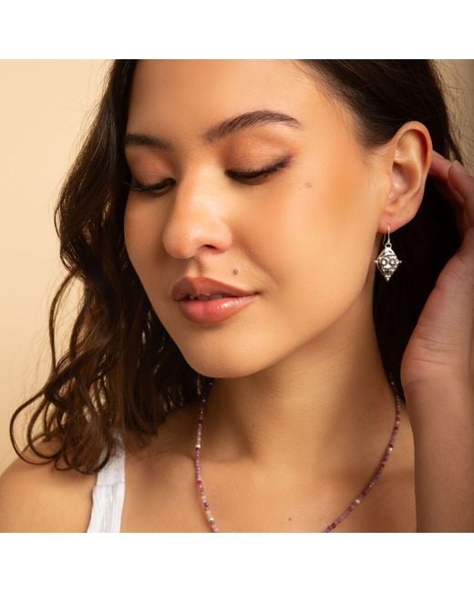Seven Saints Metallic Cancer Vintage-Style Dangle Earrings, Plated