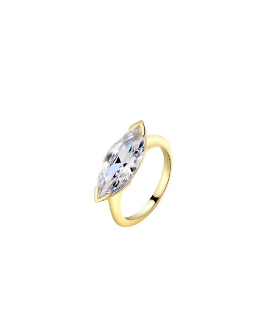 Onewildone White Extremely Beautiful Marquise Pinky Ring