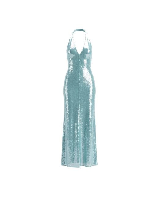 Belsize25 Blue Mayfair Series – Sequinned Halterneck Backless Dress