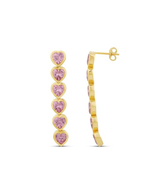 SHYMI Pink Heart Drop Earrings