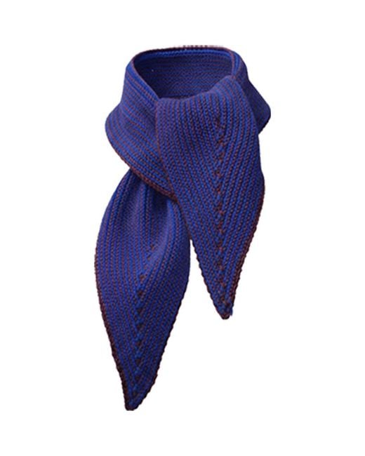 Nooki Design Blue Madria Rib Knit Scarf