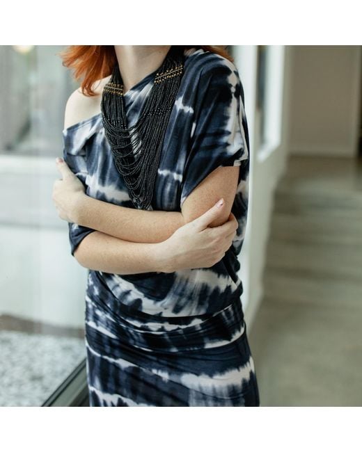 Jennafer Grace Blue Indio Tiedye Angle Dress