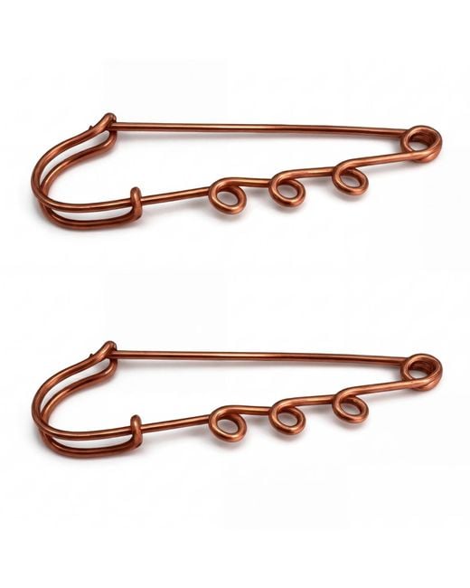 Anatoliacraft Metallic Handmade Copper Minimalist Pin Brooch