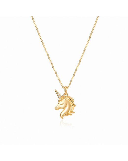 Ormiro Metallic Unicorn Necklace