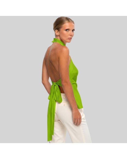 The Ethos Studio Green Alica Top, Silky