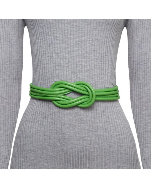 BeltBe Green Knot Leather Belt