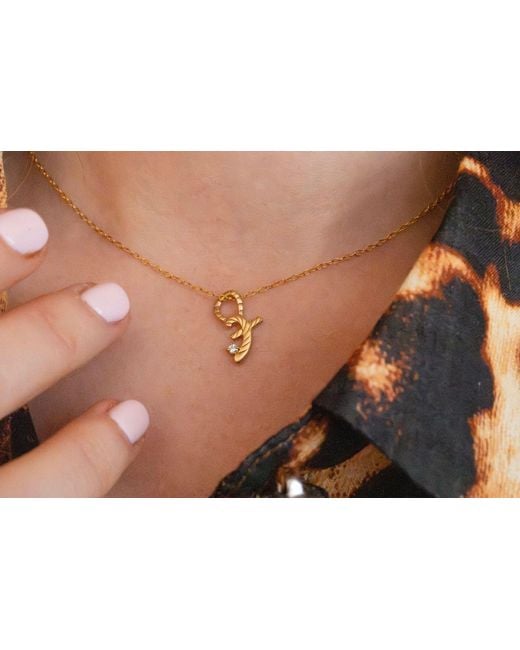 Claire Hill Designs Metallic Great Shorthand Charm Necklace