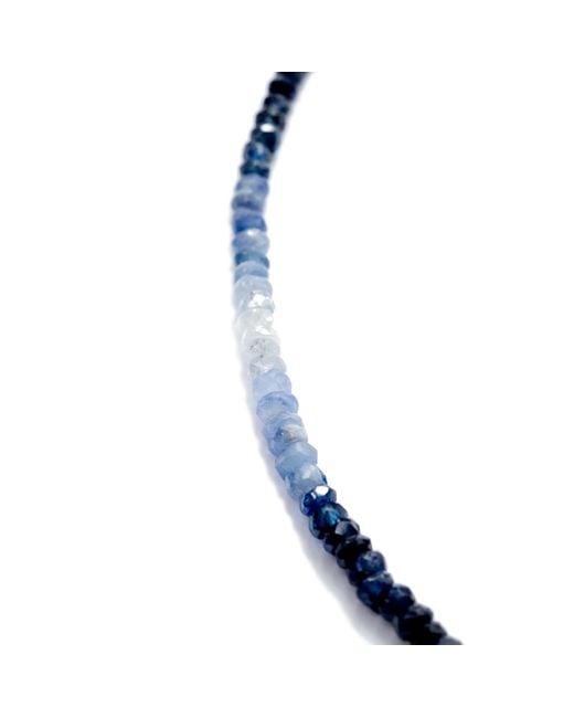 Bombyx House Metallic Birthstone September Sapphire Ombre Bead Necklace