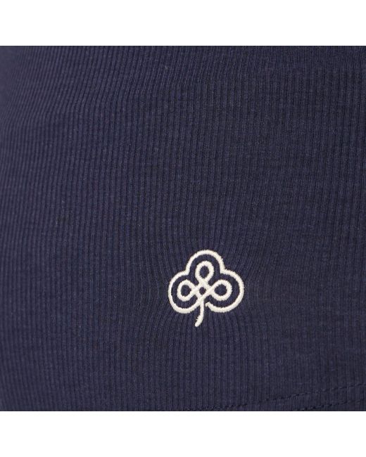 Be Athletica Blue Essential Everyday Henley Tank Top