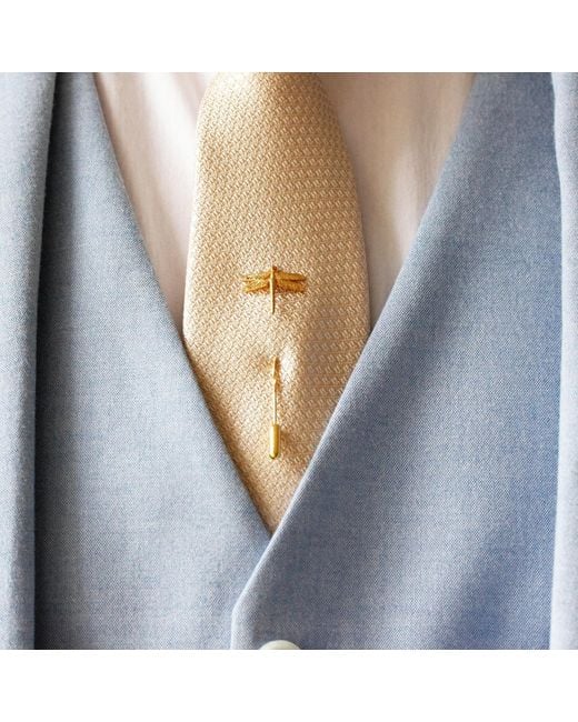 Lee Renee Metallic Dragonfly Tie Pin/Twist Tie Pin – for men