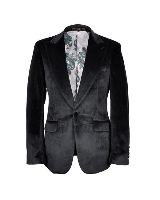DAVID WEJ Black Maison Velvet Blazer – for men