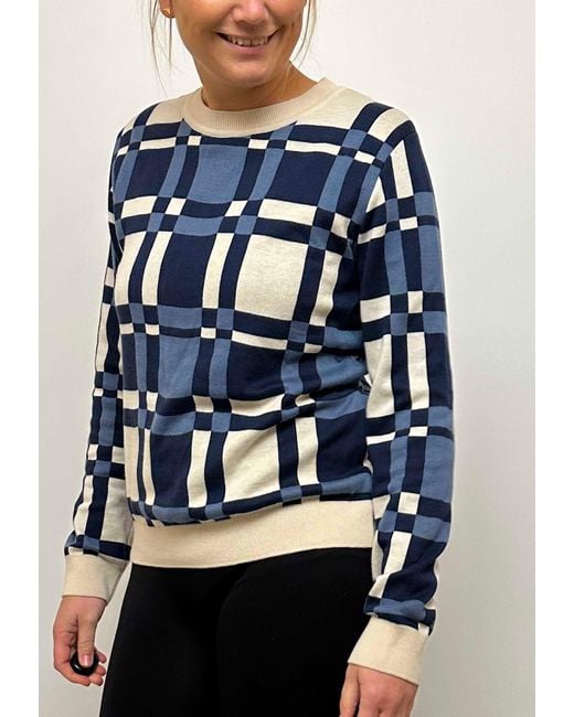 GROBUND Blue Frida Knitted Blouse