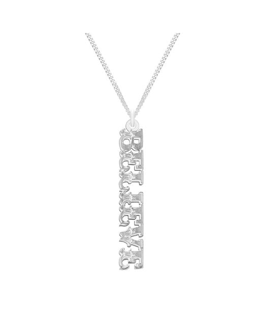 CarterGore Metallic Sterling Silver "believe" Word Necklace