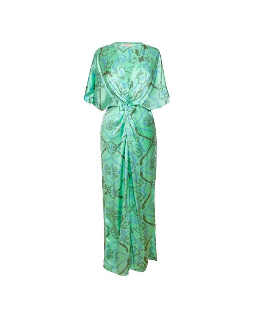 [et cetera] WOMAN Green Euphoric Knot Front Maxi Dress