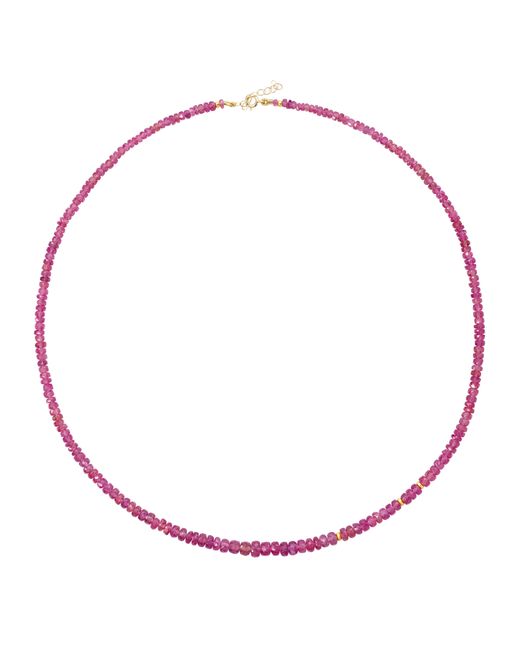 Bombyx House Red Sapphire Bead Necklace
