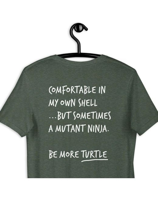 Anchor and Crew Green Forest Think Ocean Turtle Aspirations Cotton Embroidered T-Shirt
