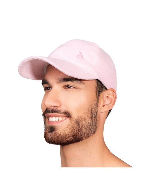Maison Tangerine Pink Terry Cotton Baseball Cap Soft