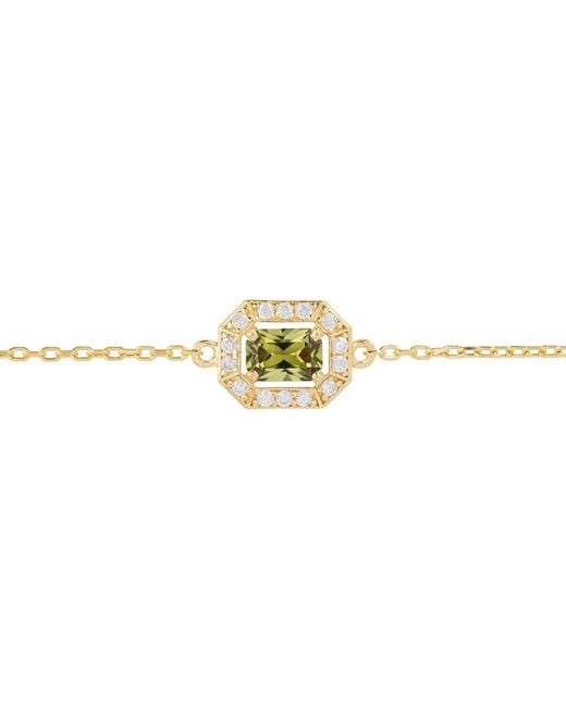 Latelita London Metallic Whistledown Gemstone Bracelet Peridot