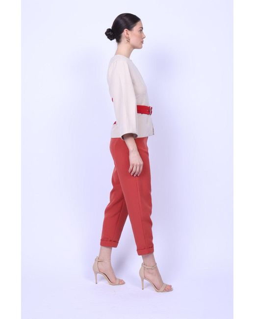 Mary Dickow Red Halima Top-Light