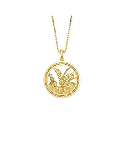 Vanimy Metallic Parable Of The Sower Pendant Necklace