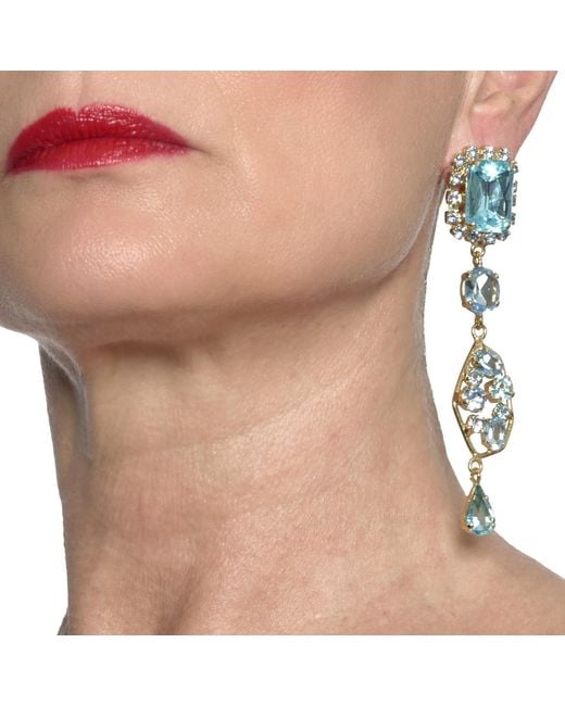 Addicted Metallic Nuvole Di Cristallo Earrings With Light Crystals Plated