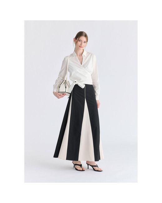 Paisie White Side Tie Wrap Blouse