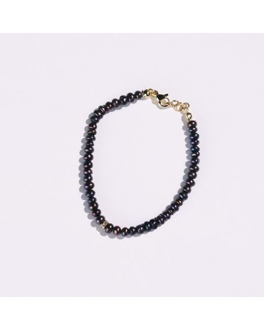 Urbane Jewelry Studio Metallic Noir Petite Pearl Bracelet