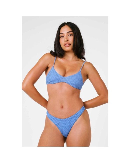 Blackbough Swim Blue Natalie Scoop Neck Top Oceania Crochet