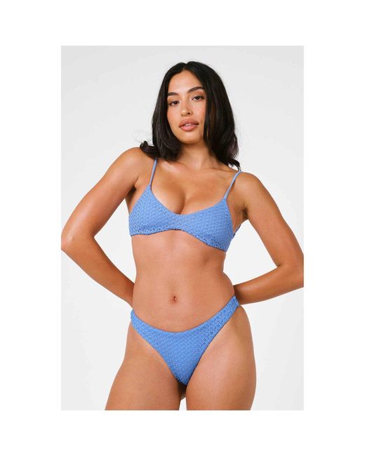 Blackbough Swim Blue Natalie Scoop Neck Top Oceania Crochet