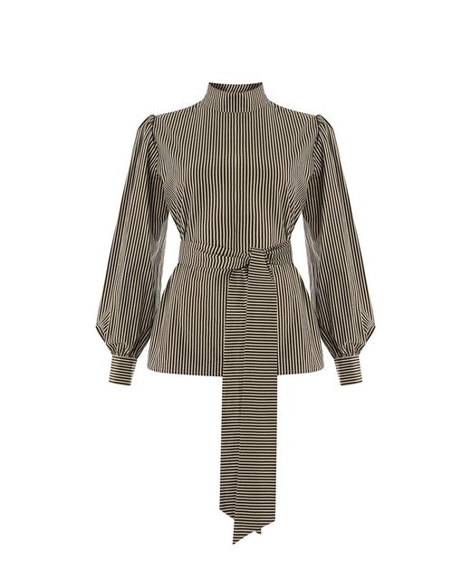 Exquise Natural High Neck Cotton Blouse