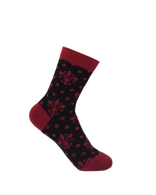 Peper Harow - Made in England Brown Fleur De Lis & Mustard Zigzag Socks Two Pack