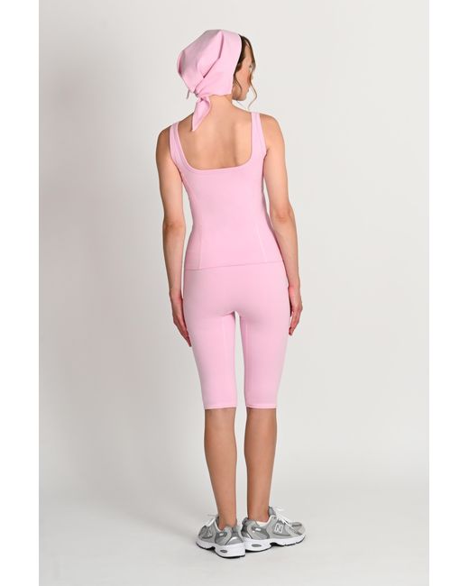 The Koozy Pink Jasmin Square Neck Vest