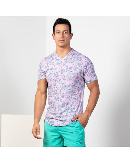 Lords of Harlech Pink Maze Blossom Canvas for men