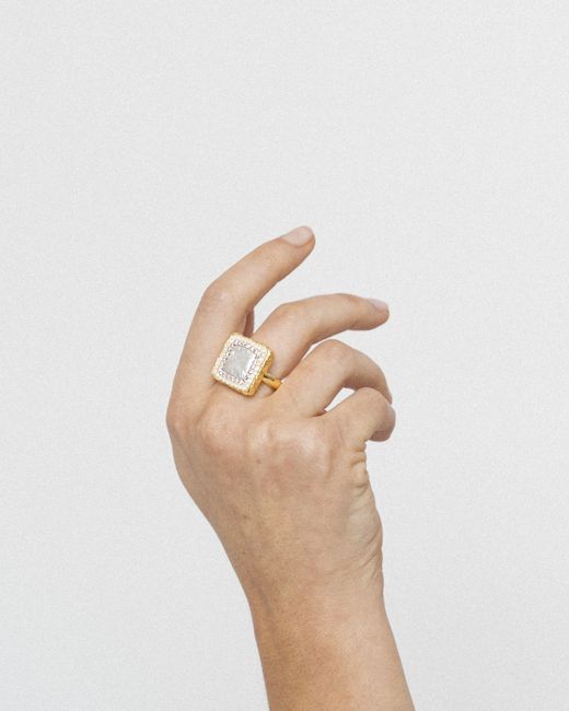 Ornare the Label Metallic Stella Ring – Pearl