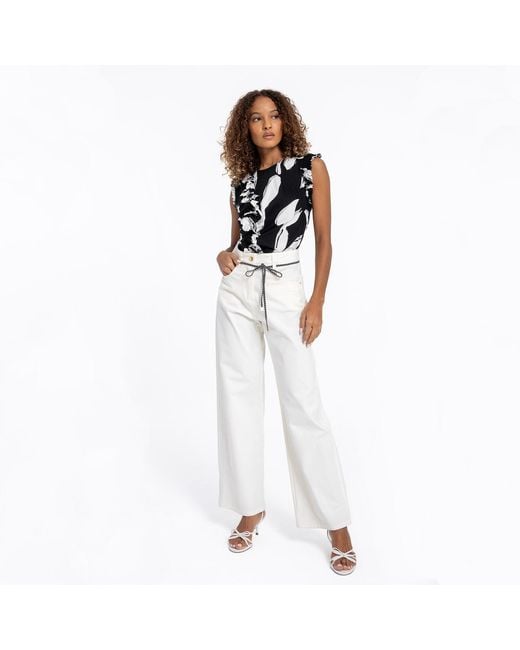 Lalipop Design Black And Ruffle Knitted Blouse